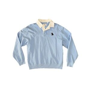 OVO Classic Rugby Polo Sweater In Light Blue Size Large Drake Iceman